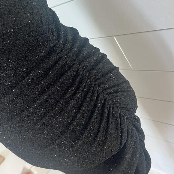 Leyva’s asymmetrical bodycon sweetheart‎ black sparkle dress women’s small - Picture 9 of 9